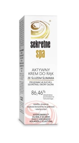 Aktywny krem do rąk ze śluzem ślimaka 50 ml SEKRETNE SPA