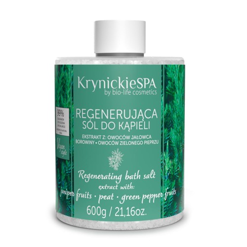 Regenerująca sól do kąpieli Czarna Sosna 600 g KRYNICKIE SPA