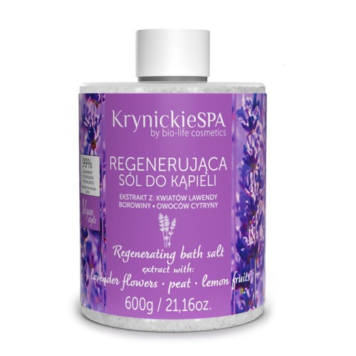 Regenerująca sól do kąpieli Lawenda 600 g KRYNICKIE SPA
