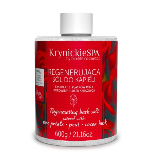 Regenerująca sól do kąpieli Róża 600 g KRYNICKIE SPA