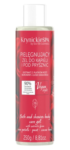 Pielęgnujący żel do kąpieli i pod prysznic Róża 250 g KRYNICKIE SPA