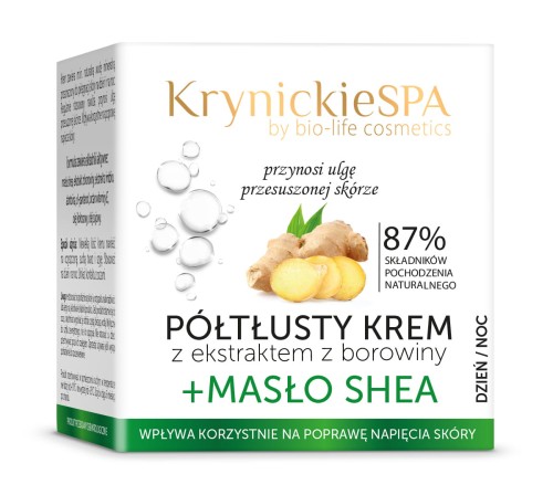Półtłusty krem z ekstraktem z borowiny Dzień/Noc 50 ml KRYNICKIE SPA