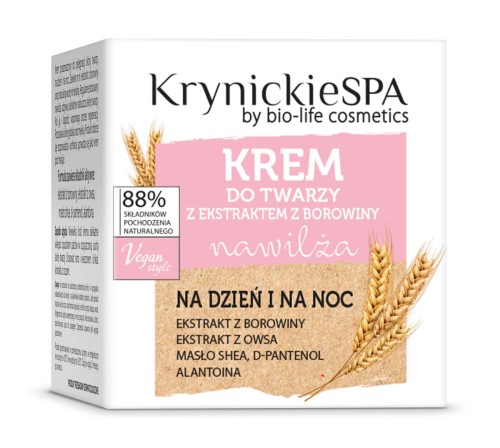Krem do twarzy z ekstraktem z borowiny dzień/noc 50 g KRYNICKIE SPA