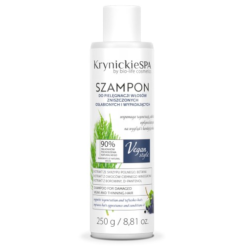 Szampon do włosów Zniszczonych, Osłabionych i Wypadających 250g KRYNICKIE SPA