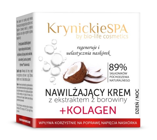 Nawilżający krem z ekstraktem z borowiny + Kolagen 50 ml KRYNICKIE SPA