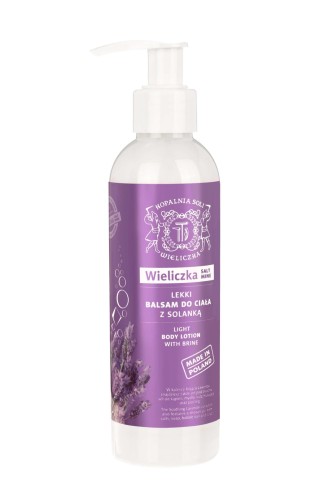 Lekki balsam do ciała z solanką Kojąca Lawenda 200ml Kopalnia Soli "WIELICZKA"
