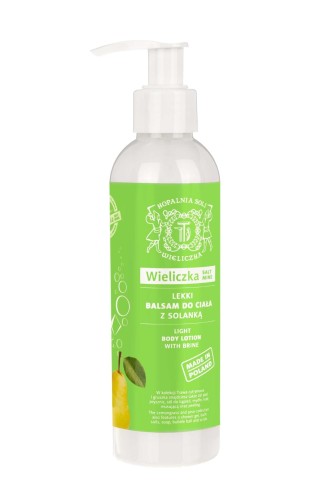Lekki balsam do ciała z solanką Trawa Cytrynowa i Gruszka 200ml Kopalnia Soli "WIELICZKA"